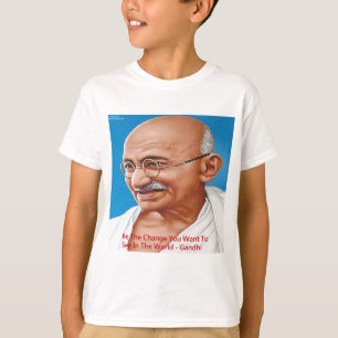 Gandhi & Be The Change Quote T-Shirt