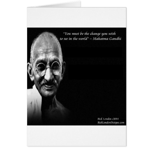 Gandhi Be The Change Wisdom Quote Cards (Front)