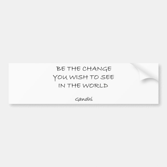 gandhi bumper sticker (Front)