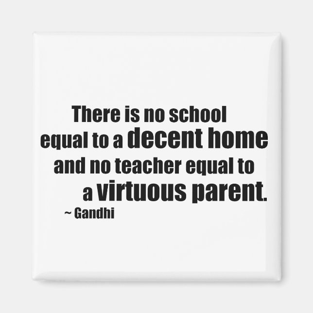 Gandhi Homeschool Magnet (Front)