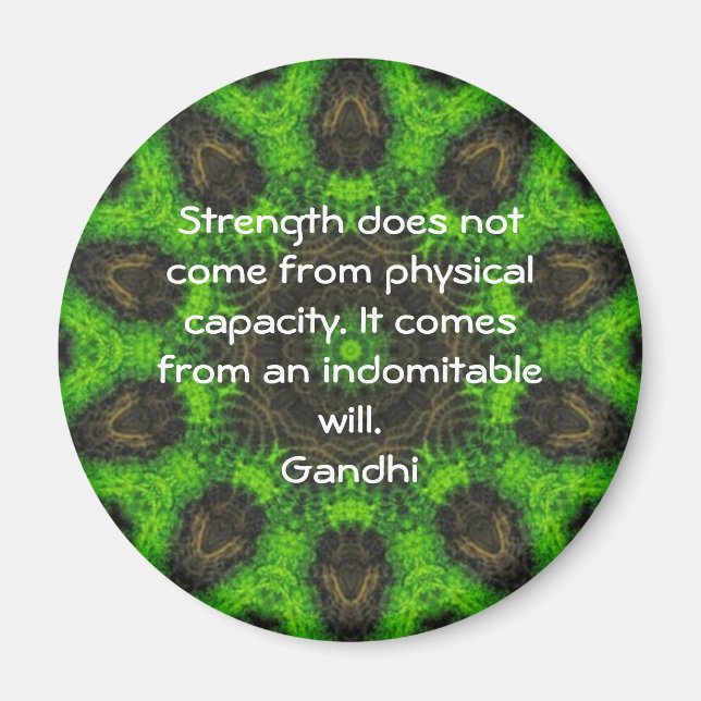 Gandhi Inspirational Motivational Quotation Magnet (Front)