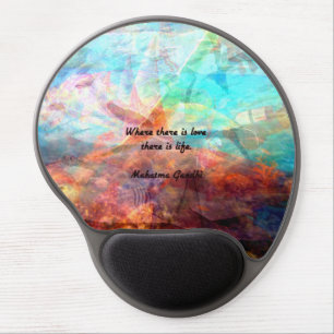 Gandhi Inspirational Quote about Love, Life & Hope Gel Mouse Pad
