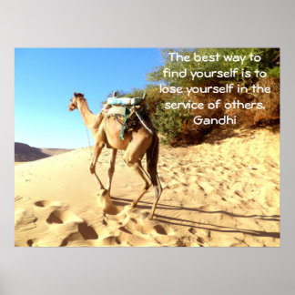 Gandhi Inspirational Quote About Self-Help Poster