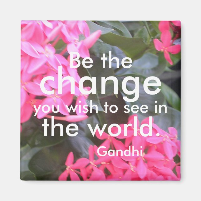 Gandhi Motivational Quotation Magnet (Front)