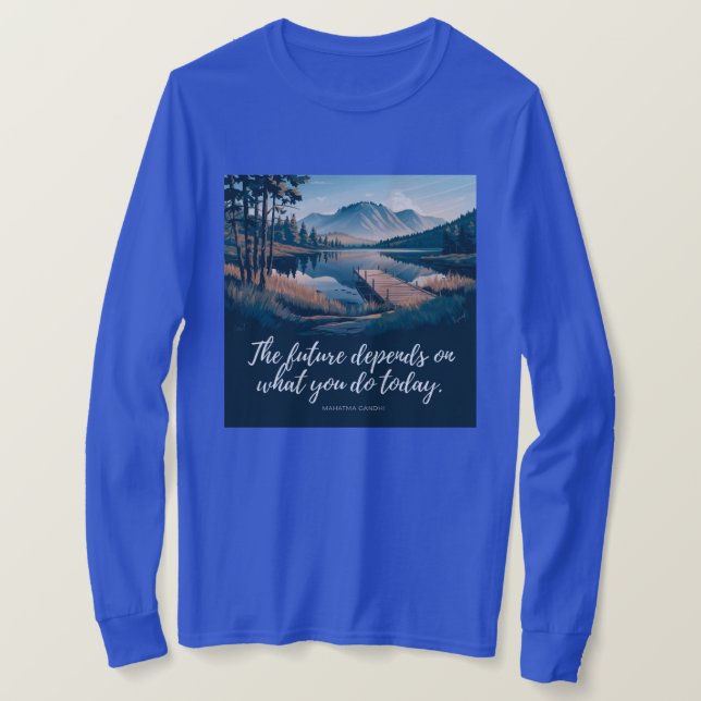 Gandhi Productivity Quote T-Shirt (Design Front)