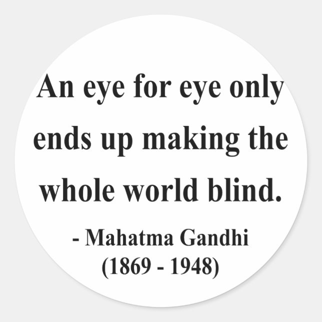 Gandhi Quote 3a Classic Round Sticker (Front)