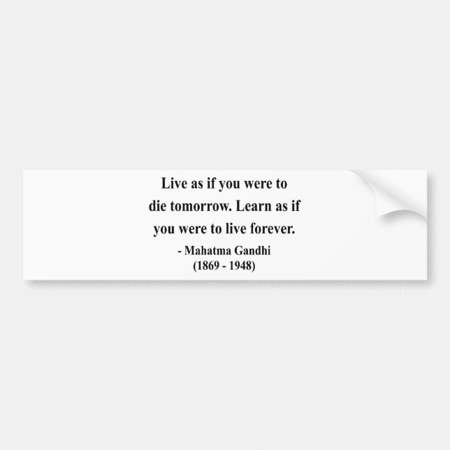 Gandhi Quote 4a Bumper Sticker (Front)