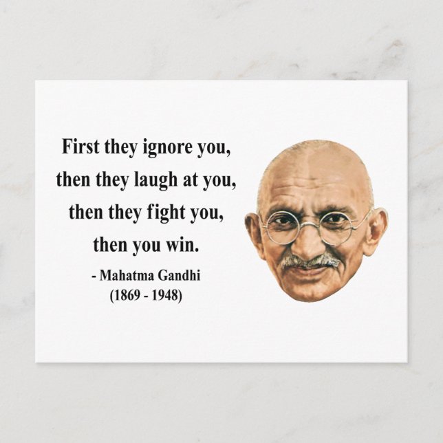 Gandhi Quote 5b Postcard (Front)