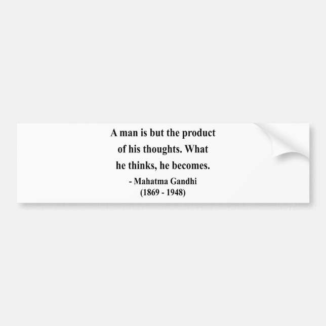 Gandhi Quote 8a Bumper Sticker (Front)