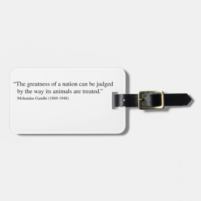 Gandhi Quote Luggage Tag (Front Horizontal)