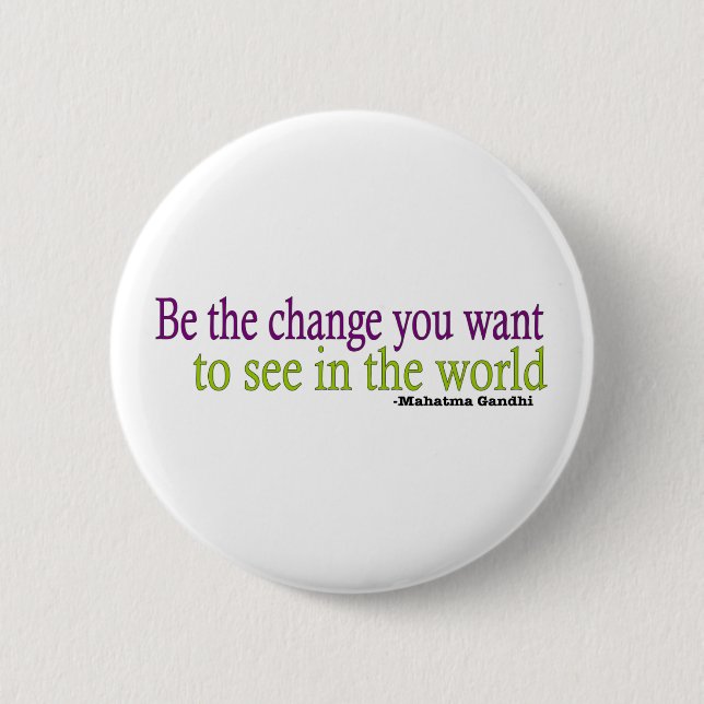 Gandhi Quote Pinback Button (Front)