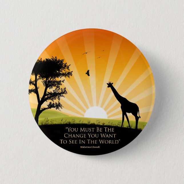 Gandhi Quote Pinback Button (Front)