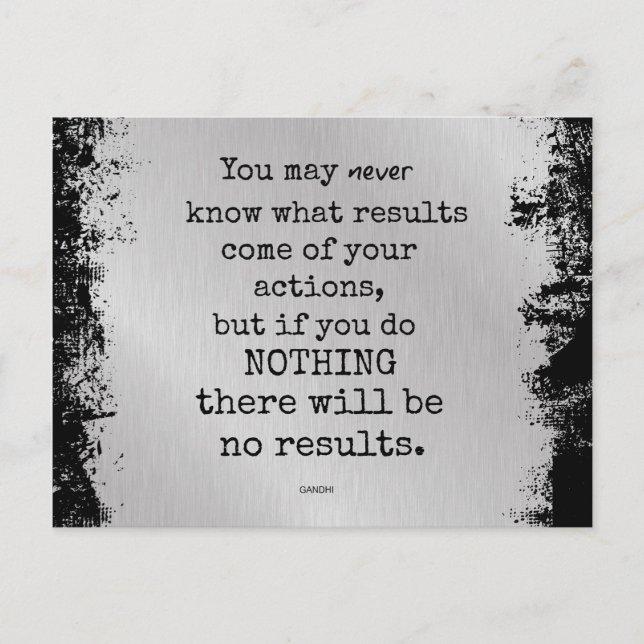 Gandhi Quote Postcard (Front)