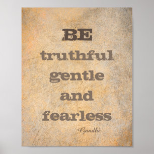 Gandhi quote poster teal sepia distressed wall art