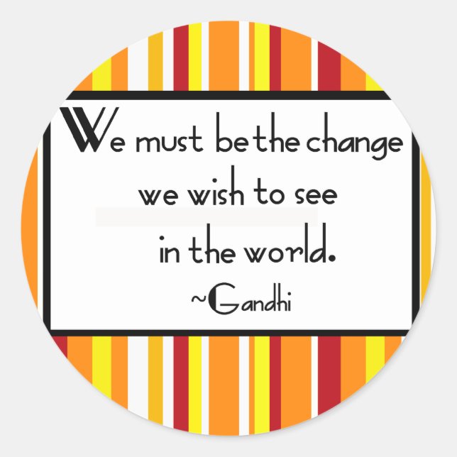 Gandhi Quote Stickers (Front)