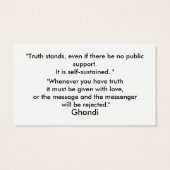 Gandhi quotes - Truth with love (Back)