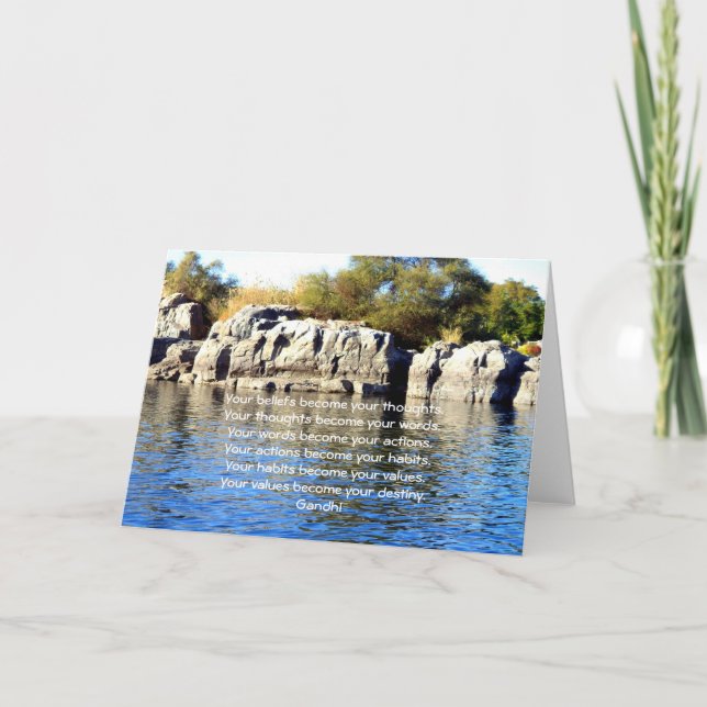 Gandhi Wisdom Saying Quotation About  Destiny Card (Front)