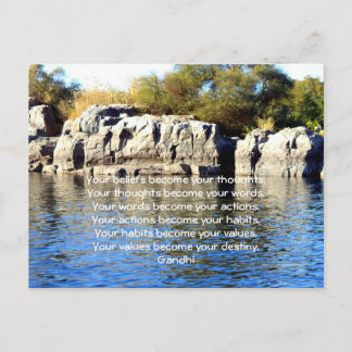 Gandhi Wisdom Saying Quotation About Destiny Postcard