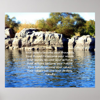 Gandhi Wisdom Saying Quotation About  Destiny Poster