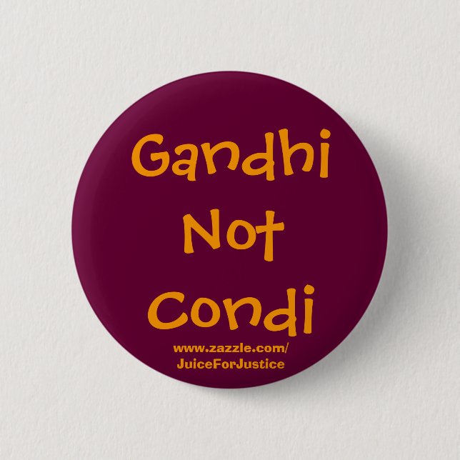 GandhiNotCondi Pinback Button (Front)