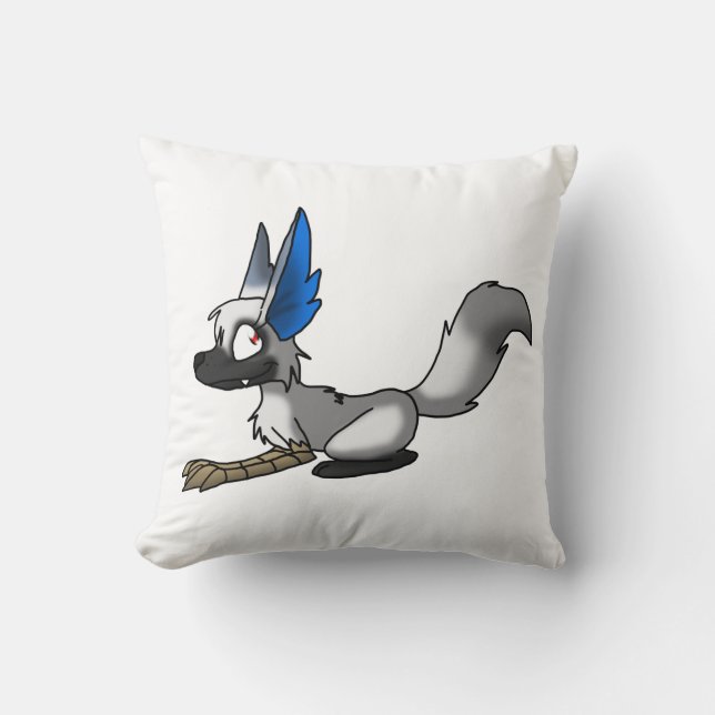 Ganene the Griffox Throw Pillow (Front)