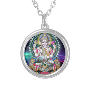 Ganesh Aura Silver Plated Necklace