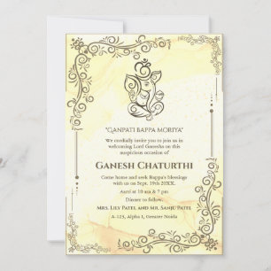 Ganesh Chaturthi Puja Invitation
