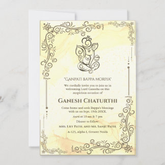 Ganesh Chaturthi Puja Invitation