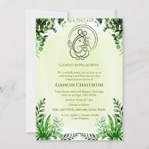 Ganesh Chaturthi Puja Invitation