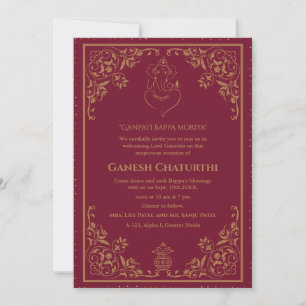 Ganesh Chaturthi Puja  Invitation