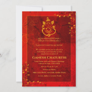 Ganesh Chaturthi Puja Invitation