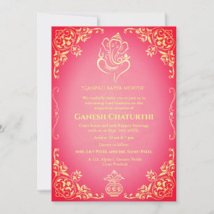 Ganesh Chaturthi Puja Invitation