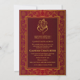 Ganesh Chaturthi Puja Invitation