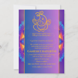 Ganesh Chaturthi Puja Invitation