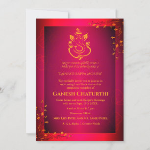 Ganesh Chaturthi Puja Invitation