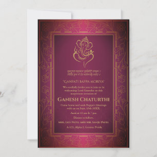 Ganesh Chaturthi Puja Invitation