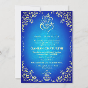 Ganesh Chaturthi Puja Invitation
