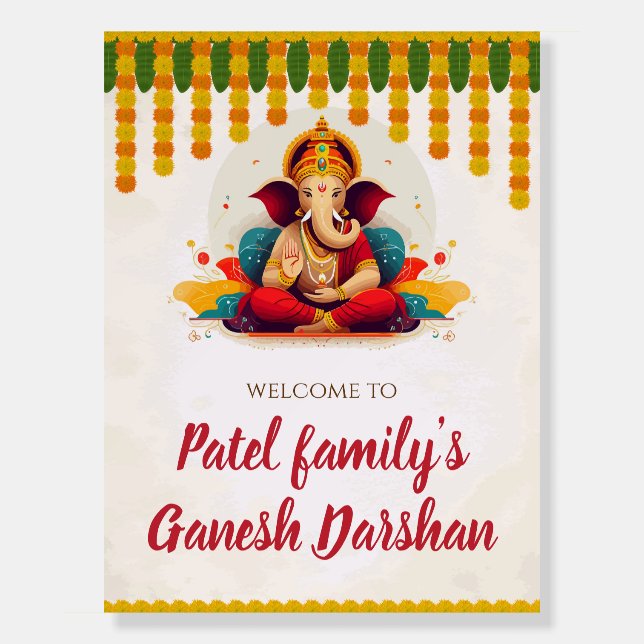 Ganesh Chaturthi welcome signs Ganpati darshan (Front)