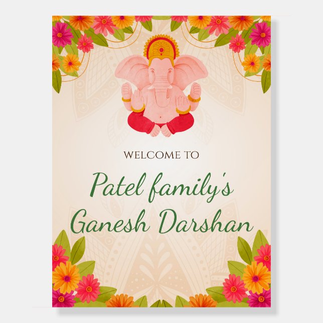 Ganesh Chaturthi welcome signs Ganpati darshan (Front)