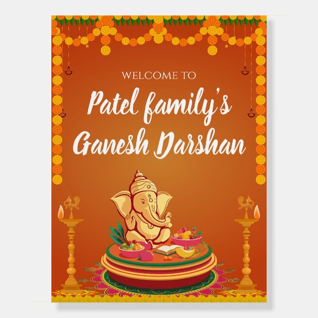 Ganesh darshan welcome signs & Ganesh puja signs (Front)