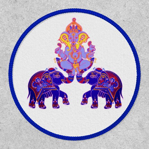 Ganesh Elephant Headed God With Elephants Patch