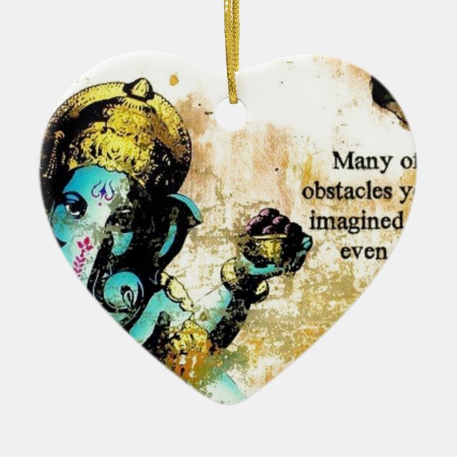 Ganesh Ganesha Hindu India Asian Elephant Deity Ceramic Ornament (Front)