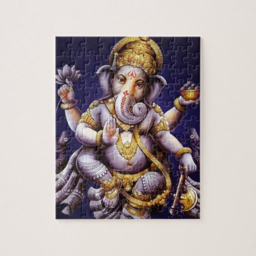 Ganesh Ganesha Hindu India Asian Elephant Deity Jigsaw Puzzle