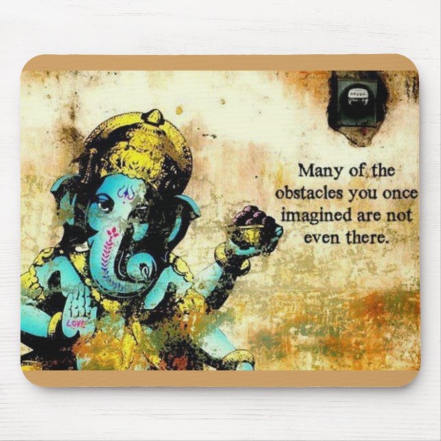 Ganesh Ganesha Hindu India Asian Elephant Deity Mouse Pad (Front)
