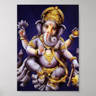 Ganesh Ganesha Hindu India Asian Elephant Print