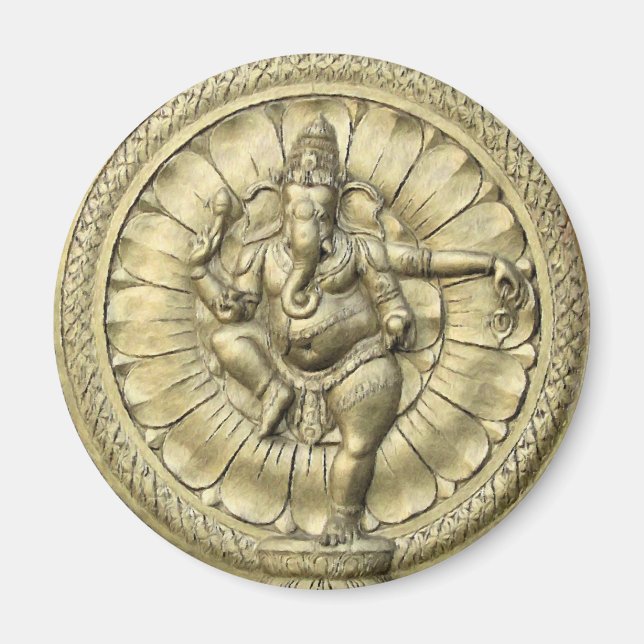 Ganesh (Golden) Magnet (Front)