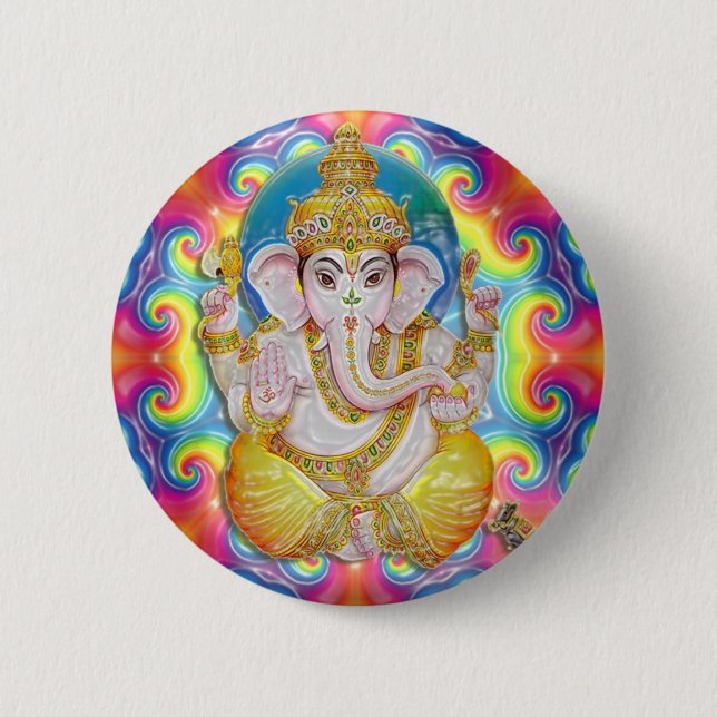 Ganesh- GoodLuck Button (Front)