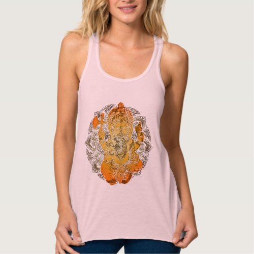 Ganesh Hindu Deity Slim Fit Racer_back Tank Top