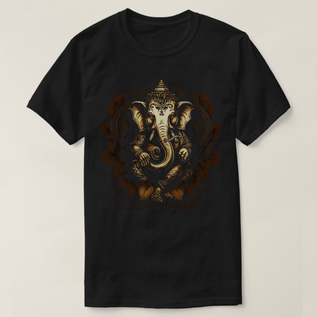 Ganesh Hindu Ganesha Elephant Spiritual T-Shirt (Design Front)