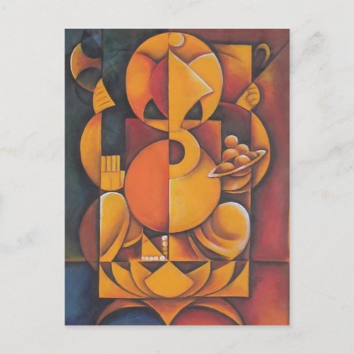 GANESH HINDU GOD ABSTRACT ART POSTCARD